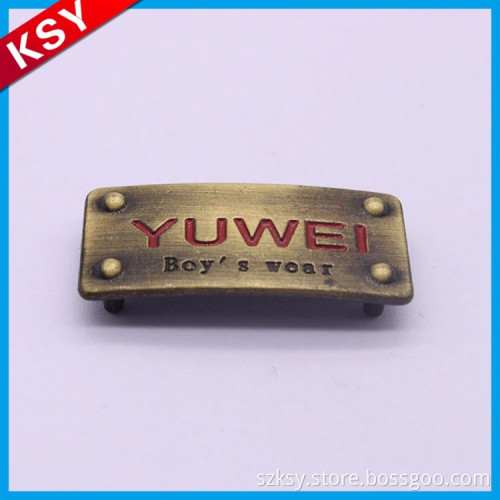 Best Selling China Alibaba T-Shirt Tag Jeans Patch Label Brand Clothes Metal Logo